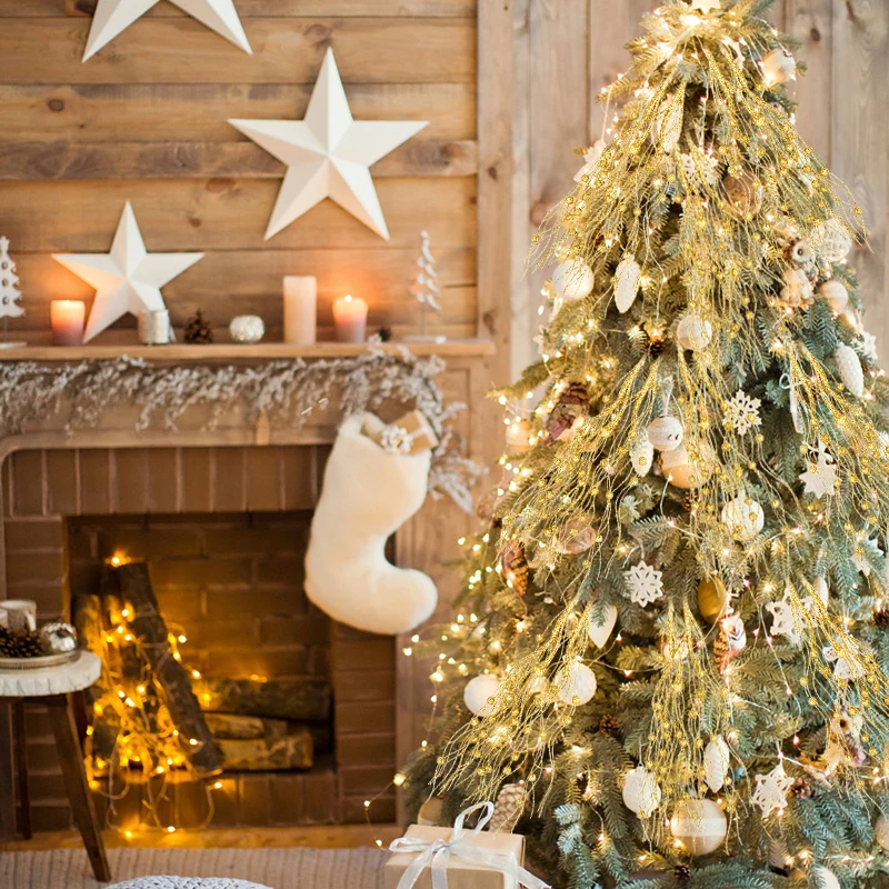 1/3/5Pcs Christmas Artificial Glitter Berry Stem Branches Xmas Tree Ornament New Year Home Decoration DIY Vase Filler 2025 Party