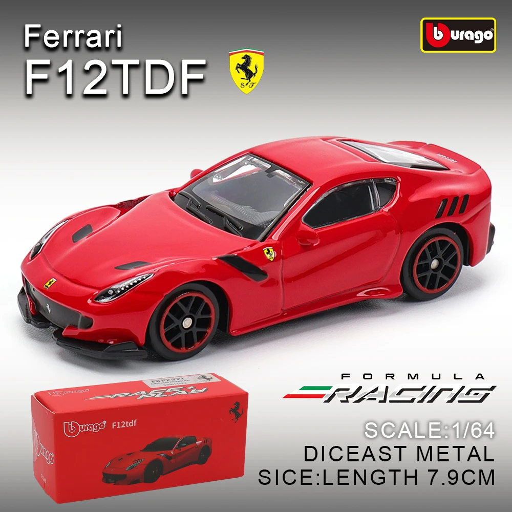 Bburago 1:64 genuine Ferrari SP1 812 COMPETIZIONE ENZO F40 F12TDF SF90 car model series children's Christmas boy gift toys