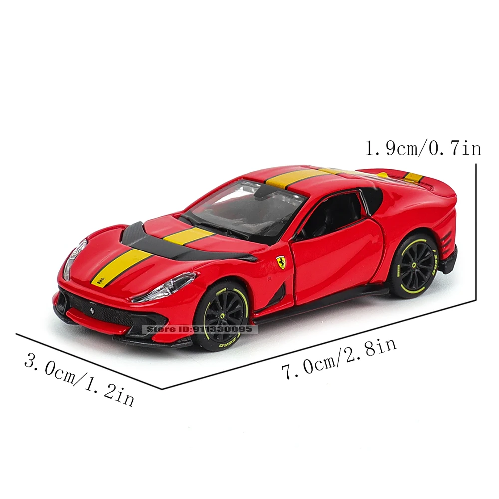Bburago 1:64 genuine Ferrari SP1 812 COMPETIZIONE ENZO F40 F12TDF SF90 car model series children's Christmas boy gift toys