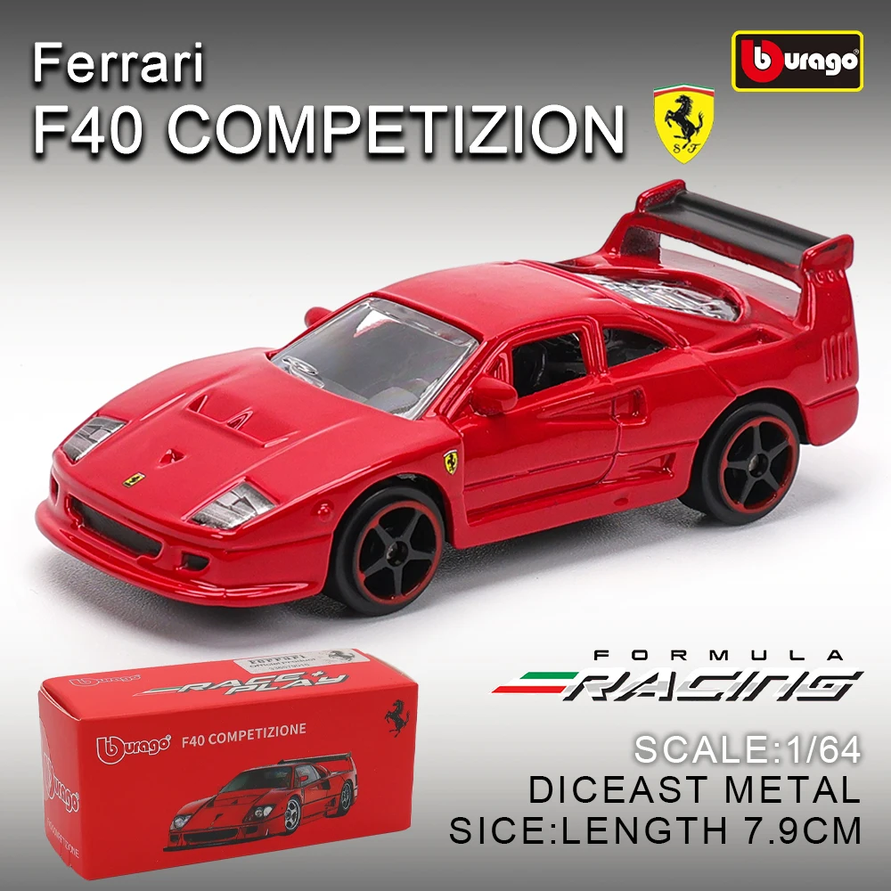 Bburago 1:64 genuine Ferrari SP1 812 COMPETIZIONE ENZO F40 F12TDF SF90 car model series children's Christmas boy gift toys