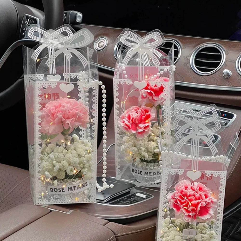 10Pcs Transparent PVC Box Plastic Candy Favor Gift Packaging Boxes for Wedding Birthday Party Christmas Gift Wrapping