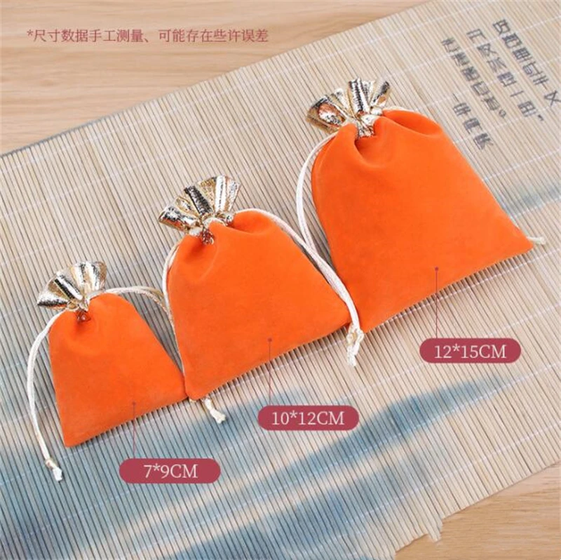10pcs Velvet Drawstrings Gift Bags Jewelry Pouches Candy Bolsitas para Recuerdos Velvet Party Favors Present Pouch for Christmas
