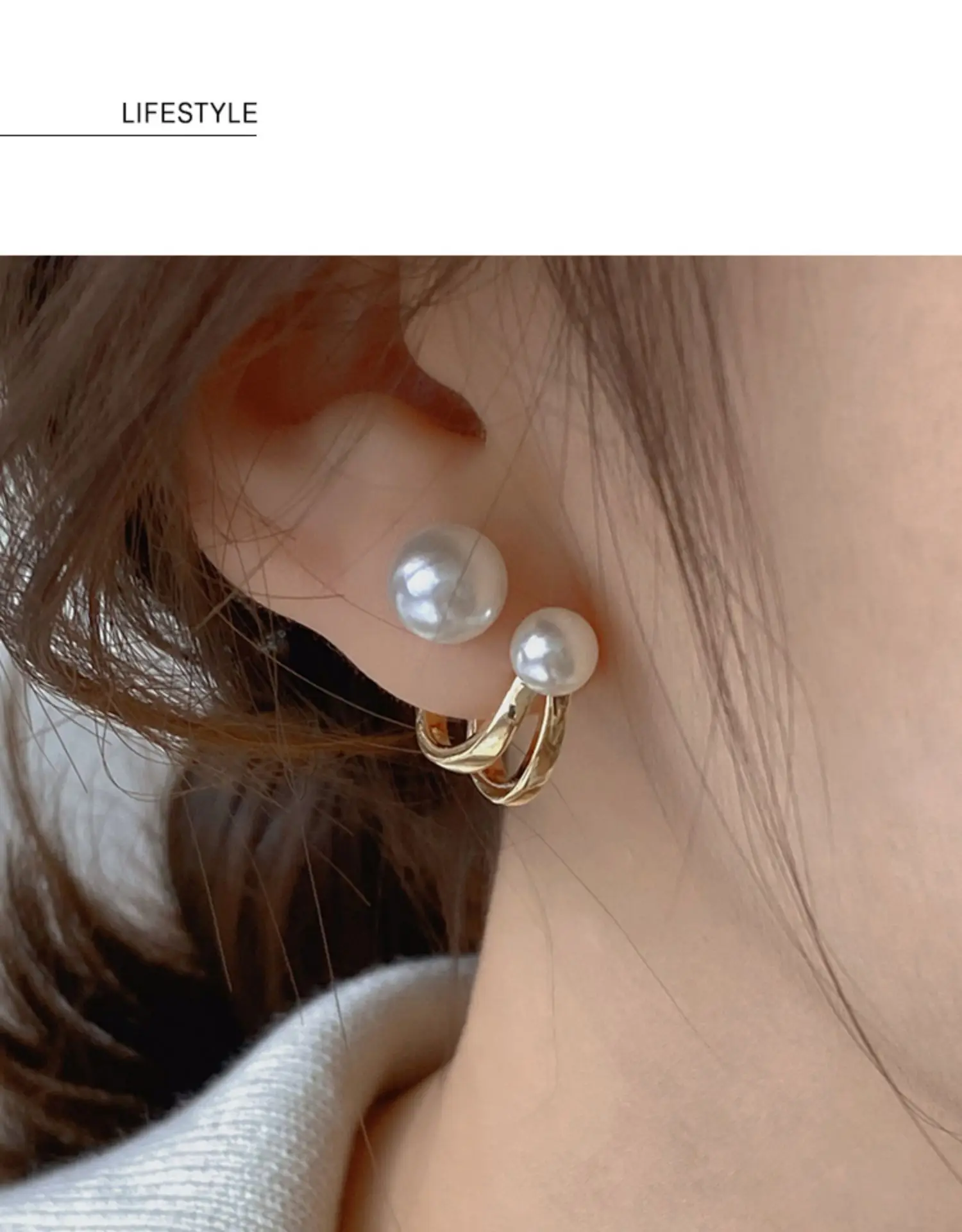 2025 New Retro Light Luxury Pearl Stud Earrings Korean Simple Jewelry Christmas Party Girl's Temperament Accessories For Woman