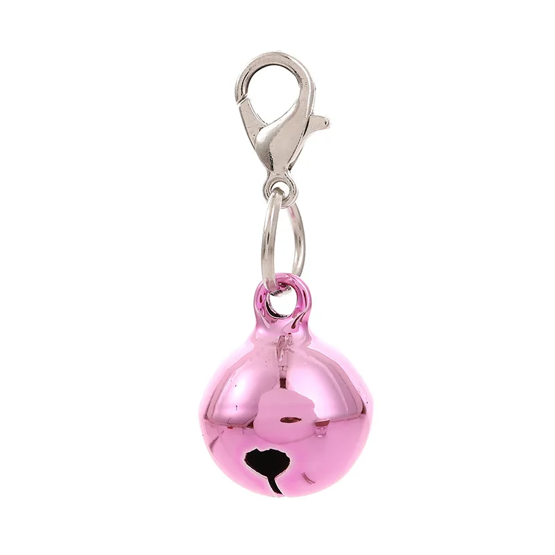 Pet Cat Dog Jingle Bell Collar Ornament Colored Christmas Pendant with Lobster Buckle Bag Keychain Sewing Accessories