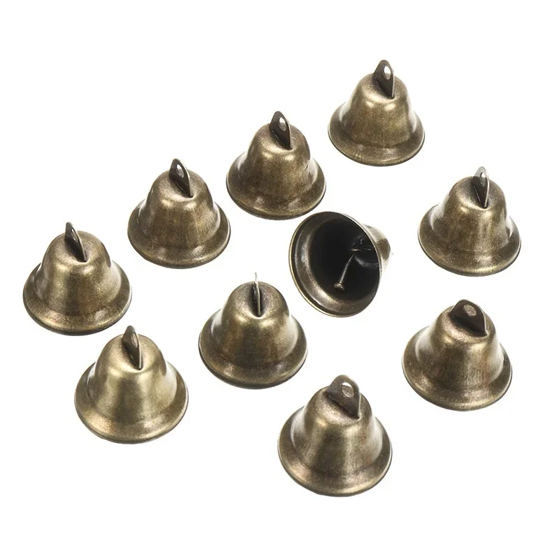 5/10pcs Iron tinplate 38mm Christmas Decoration Jingle Bells Pet Pendants Hanging for Festival Party Making Wind Chimes Decor