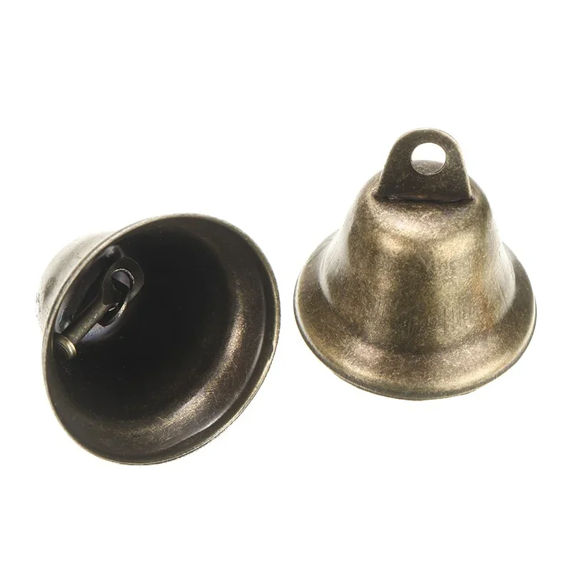 5/10pcs Iron tinplate 38mm Christmas Decoration Jingle Bells Pet Pendants Hanging for Festival Party Making Wind Chimes Decor