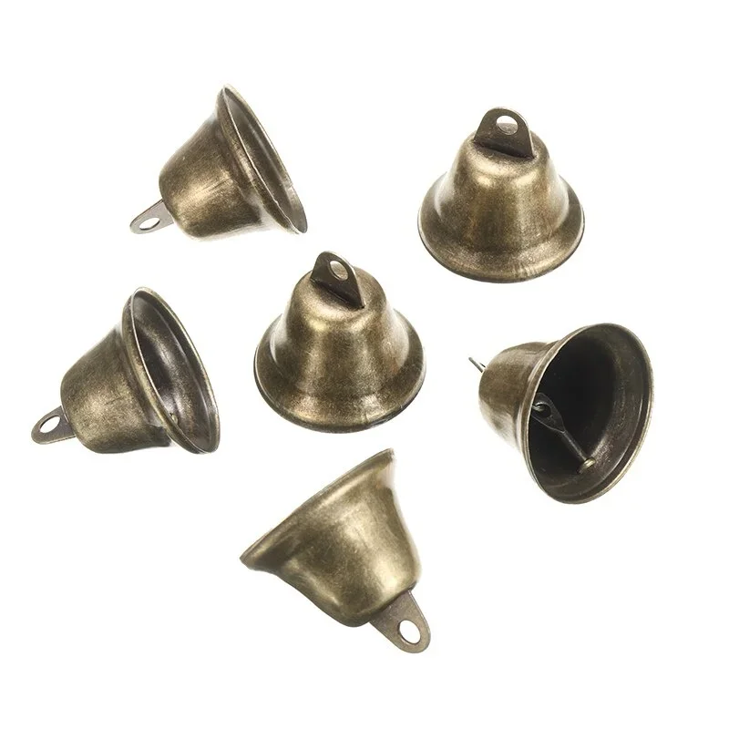 5/10pcs Iron tinplate 38mm Christmas Decoration Jingle Bells Pet Pendants Hanging for Festival Party Making Wind Chimes Decor