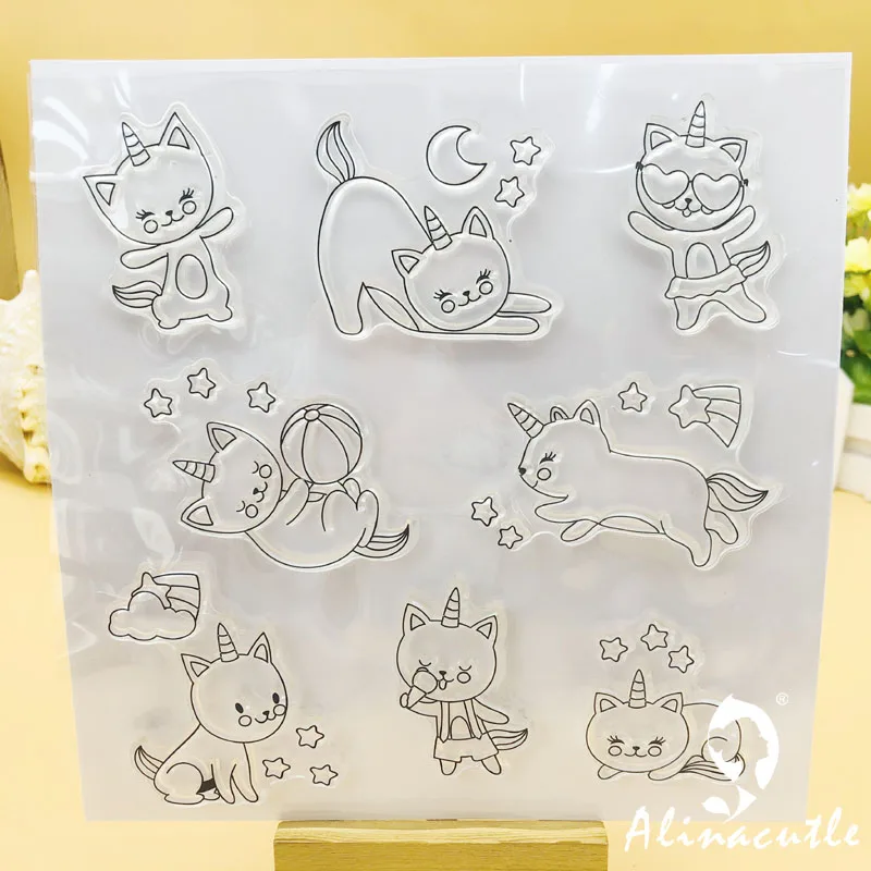 Alinacutle CLEAR STAMPS Christmas Sentiment Scrapbooking Card Album Paper Craft Rubber Roller Transparent Silicon Stamp 20102404
