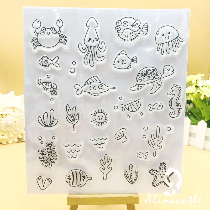 Alinacutle CLEAR STAMPS Christmas Sentiment Scrapbooking Card Album Paper Craft Rubber Roller Transparent Silicon Stamp 20102404