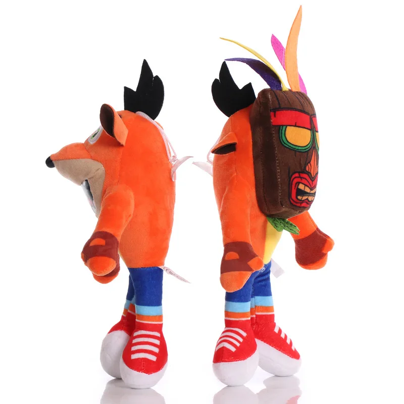 26cm New Arrival Anime Crash Bandicoot Plush Toys Cartoon Animal Aku Aku Crash Soft Stuffed Plush Dolls for Kids Christmas Gifts