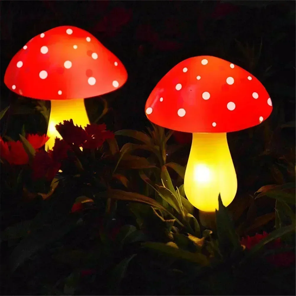 8/12/20 Head Solar Mushroom Lights Stake Garden Decor, Festive Christmas Fairy Lights for Outdoor Yard, Wedding Party Atmosphere
