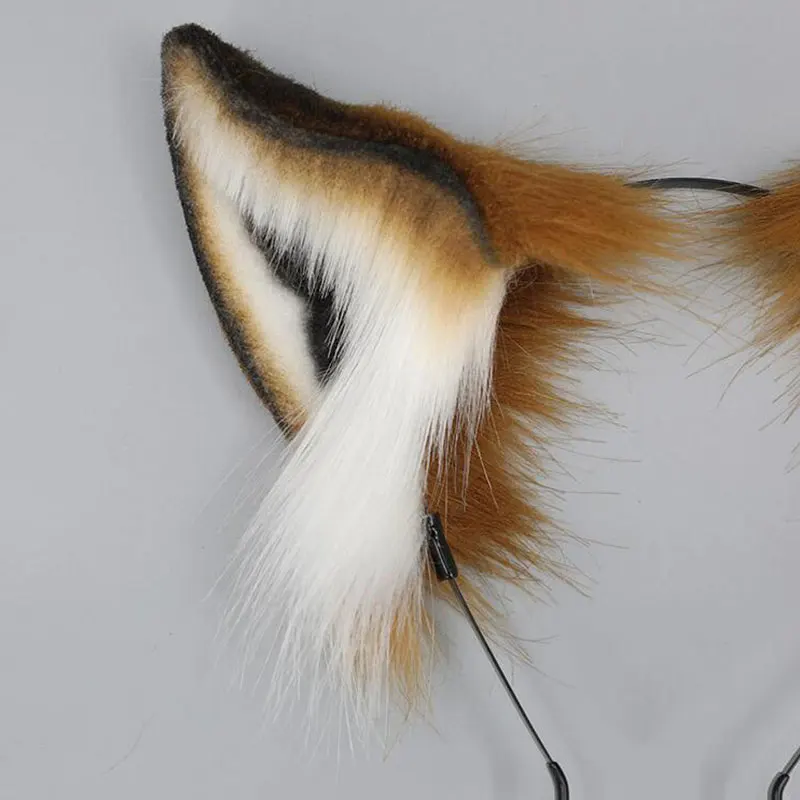 Women Animal Wolf Ears Party Club Headdress Plush Hairband Furry Lolita Headband Anime Halloween Christmas Cosplay Accessories