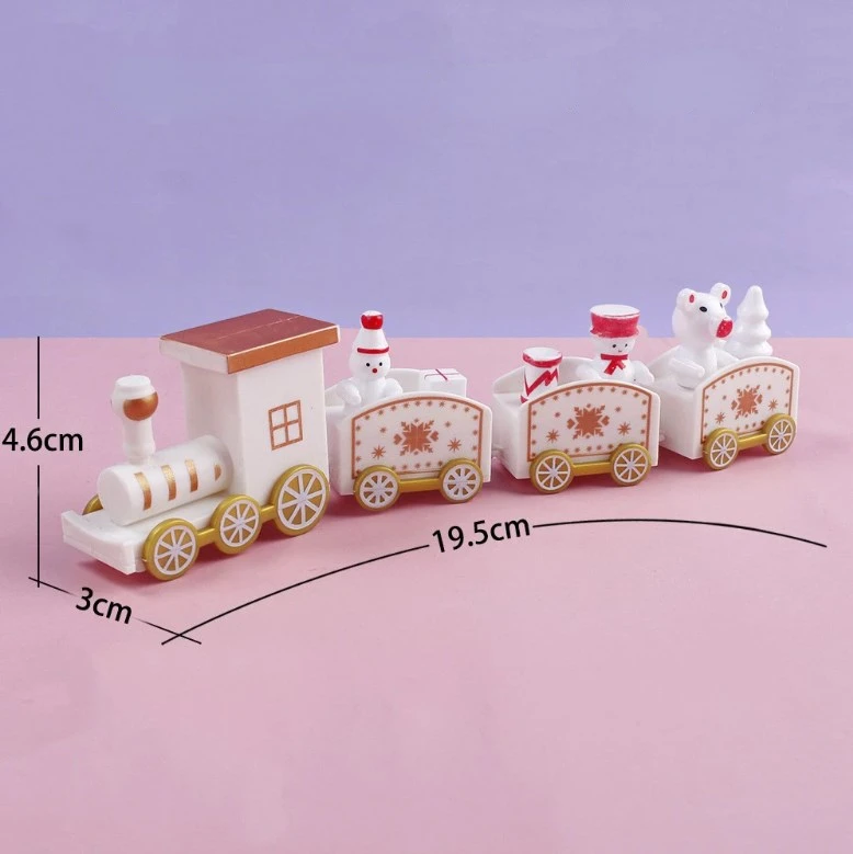 Mini Christmas Train Plastic Christmas Train Toys Christmas Decorations for Home 2025 Cristmas Ornament Gift Happy New Year 2025