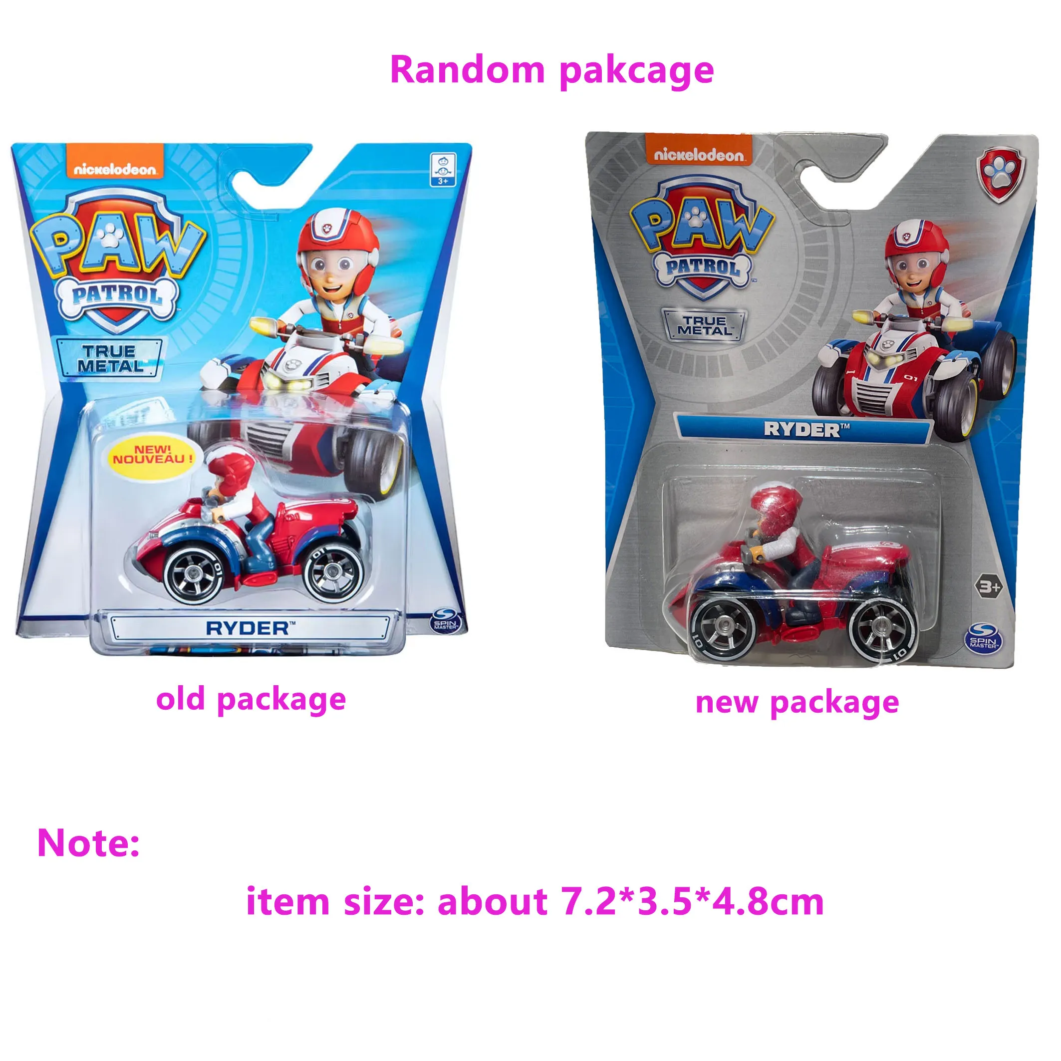 Original Box PAW Patrol Ryder True Metal Rescue Collectible Diecast Figure 1:55 Scale Birthday Christmas Gift Action Figure Toy