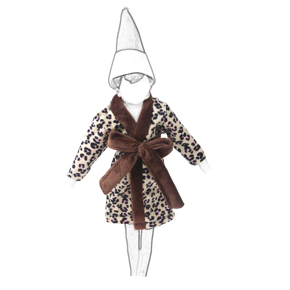37cm Christmas Doll Pajama Sleeping Robe Christmas Clothing Baby Doll Clothing Toy Christmas Gift Bathrobe Doll Dress up Clothin