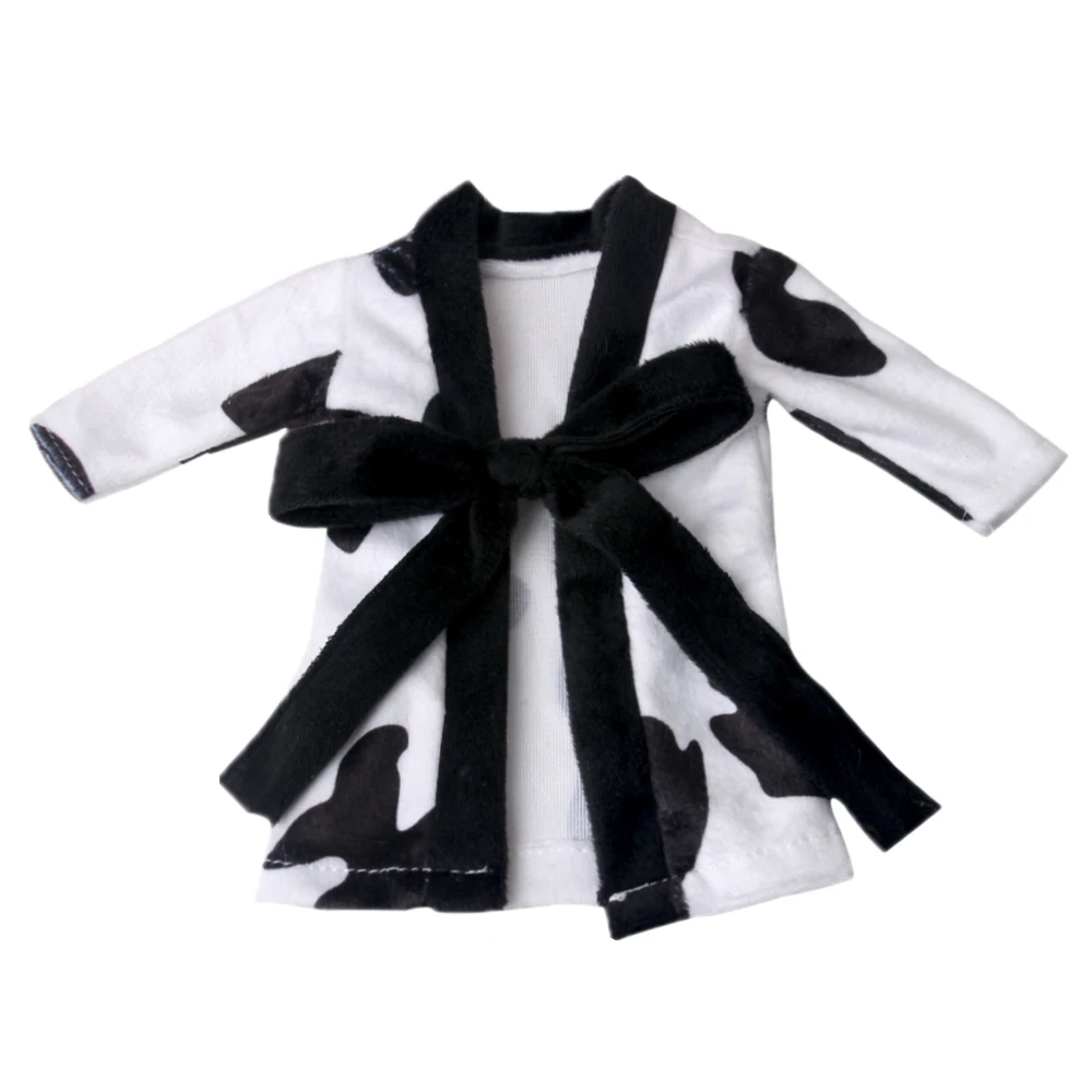 37cm Christmas Doll Pajama Sleeping Robe Christmas Clothing Baby Doll Clothing Toy Christmas Gift Bathrobe Doll Dress up Clothin