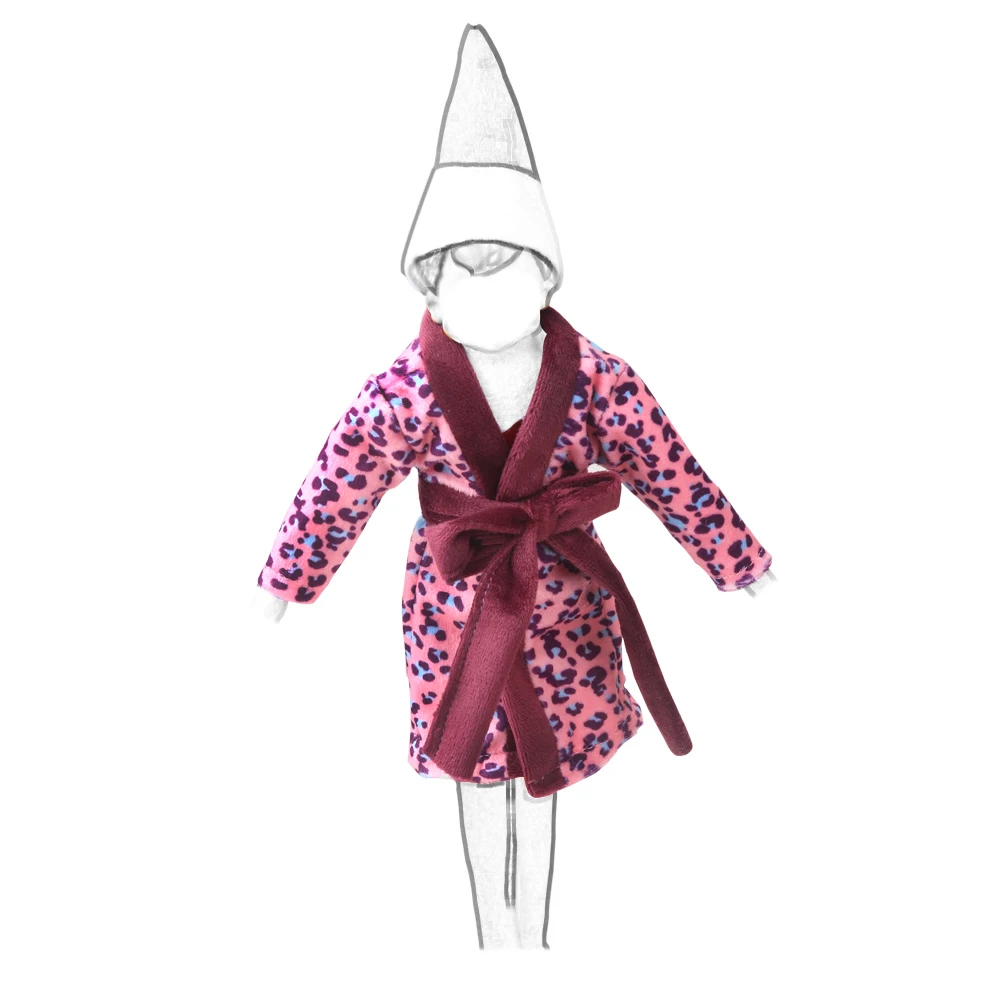 37cm Christmas Doll Pajama Sleeping Robe Christmas Clothing Baby Doll Clothing Toy Christmas Gift Bathrobe Doll Dress up Clothin