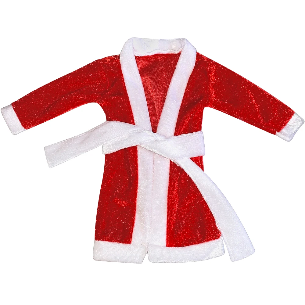 37cm Christmas Doll Pajama Sleeping Robe Christmas Clothing Baby Doll Clothing Toy Christmas Gift Bathrobe Doll Dress up Clothin
