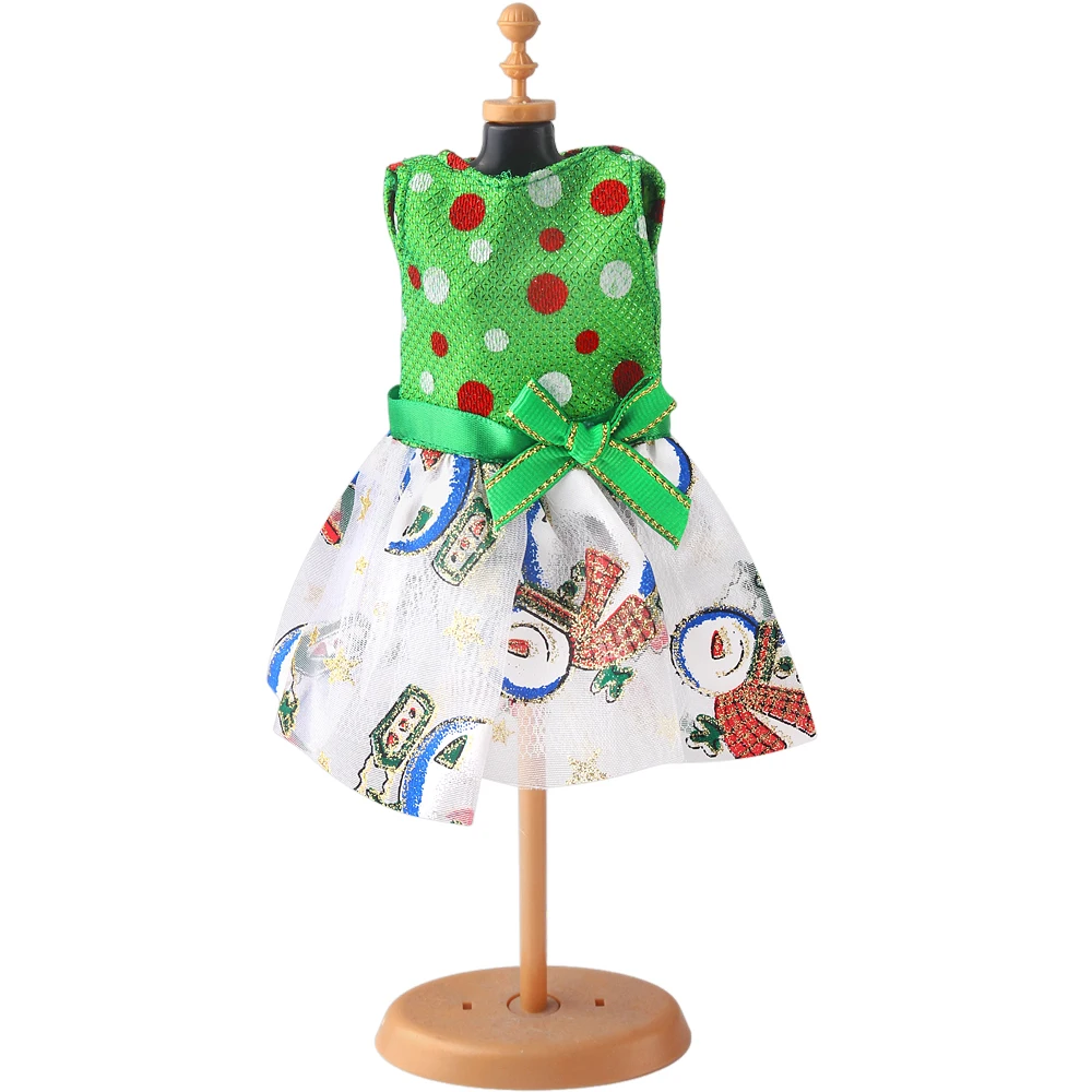 37cm Christmas Doll Pajama Sleeping Robe Christmas Clothing Baby Doll Clothing Toy Christmas Gift Bathrobe Doll Dress up Clothin