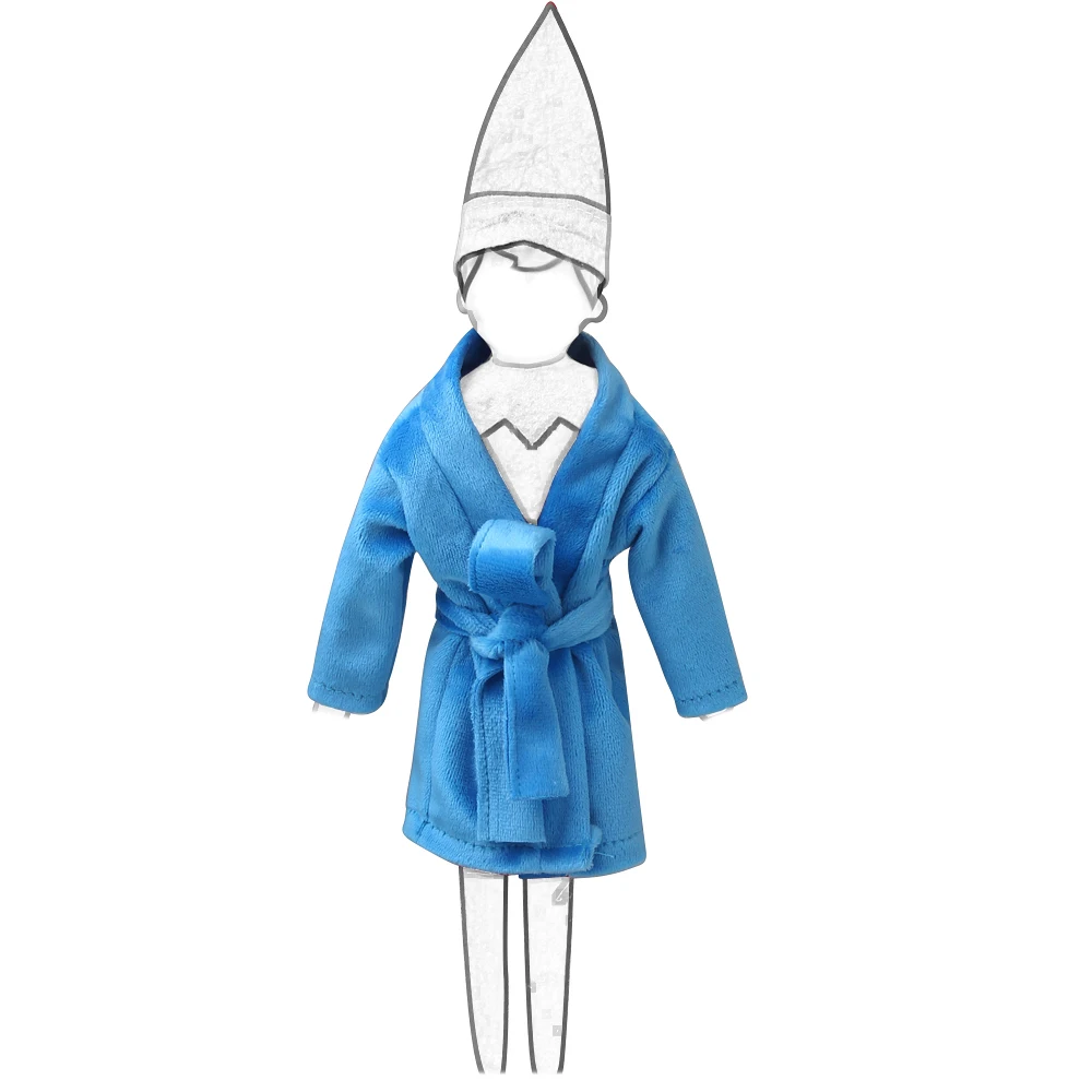 37cm Christmas Doll Pajama Sleeping Robe Christmas Clothing Baby Doll Clothing Toy Christmas Gift Bathrobe Doll Dress up Clothin