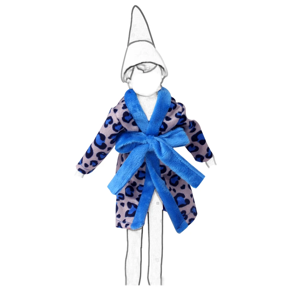 37cm Christmas Doll Pajama Sleeping Robe Christmas Clothing Baby Doll Clothing Toy Christmas Gift Bathrobe Doll Dress up Clothin