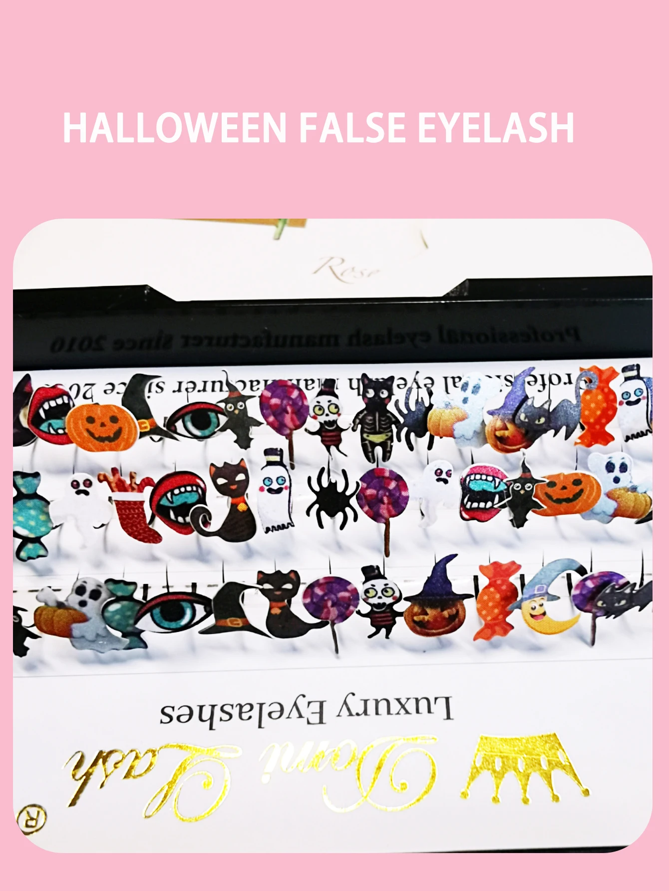 D Curl 60 Pcs 3D Halloween Cosplay Eyelash Extension New Fashion Christmas Glitter Soft Mink False Eyelash Individual Lashes