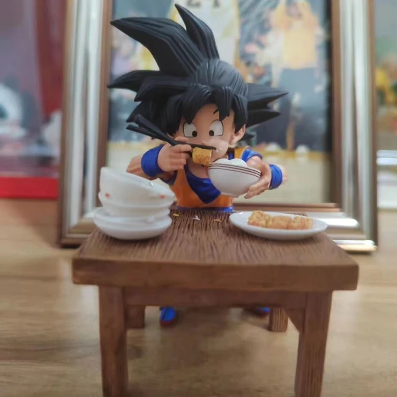 Dragon Ball Z Vegeta Figure Son Goku eating 8cm Pvc Action Figures Collection Model Toys Christmas Gifts