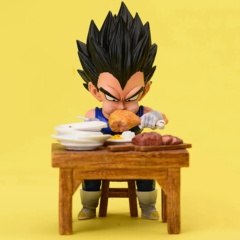 Dragon Ball Z Vegeta Figure Son Goku eating 8cm Pvc Action Figures Collection Model Toys Christmas Gifts