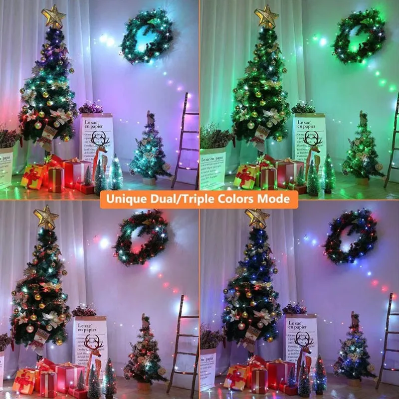 5M/10M/15M/20M RGBIC USB Sting Light Bluetooth APP DIY LED Fairy Lights Garland Decoration for Christmas Wedding Birthday Party