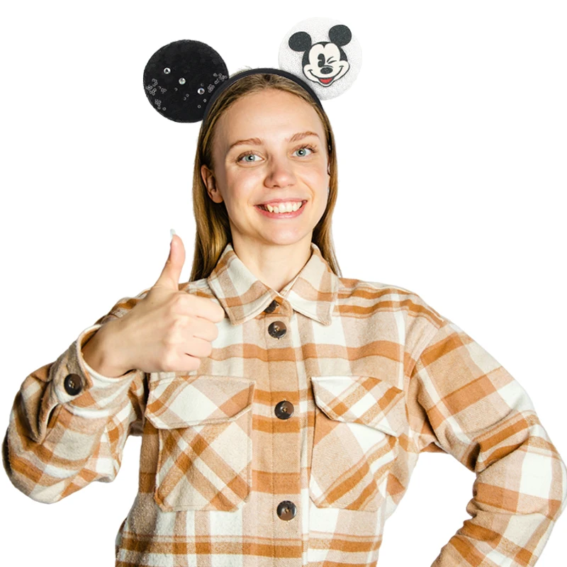 2026 Newest 3.3" Mickey Mouse Ears Headband Without Bow For Boys Christmas Headband Girls Festival Cosplay Diy Hair Accessories
