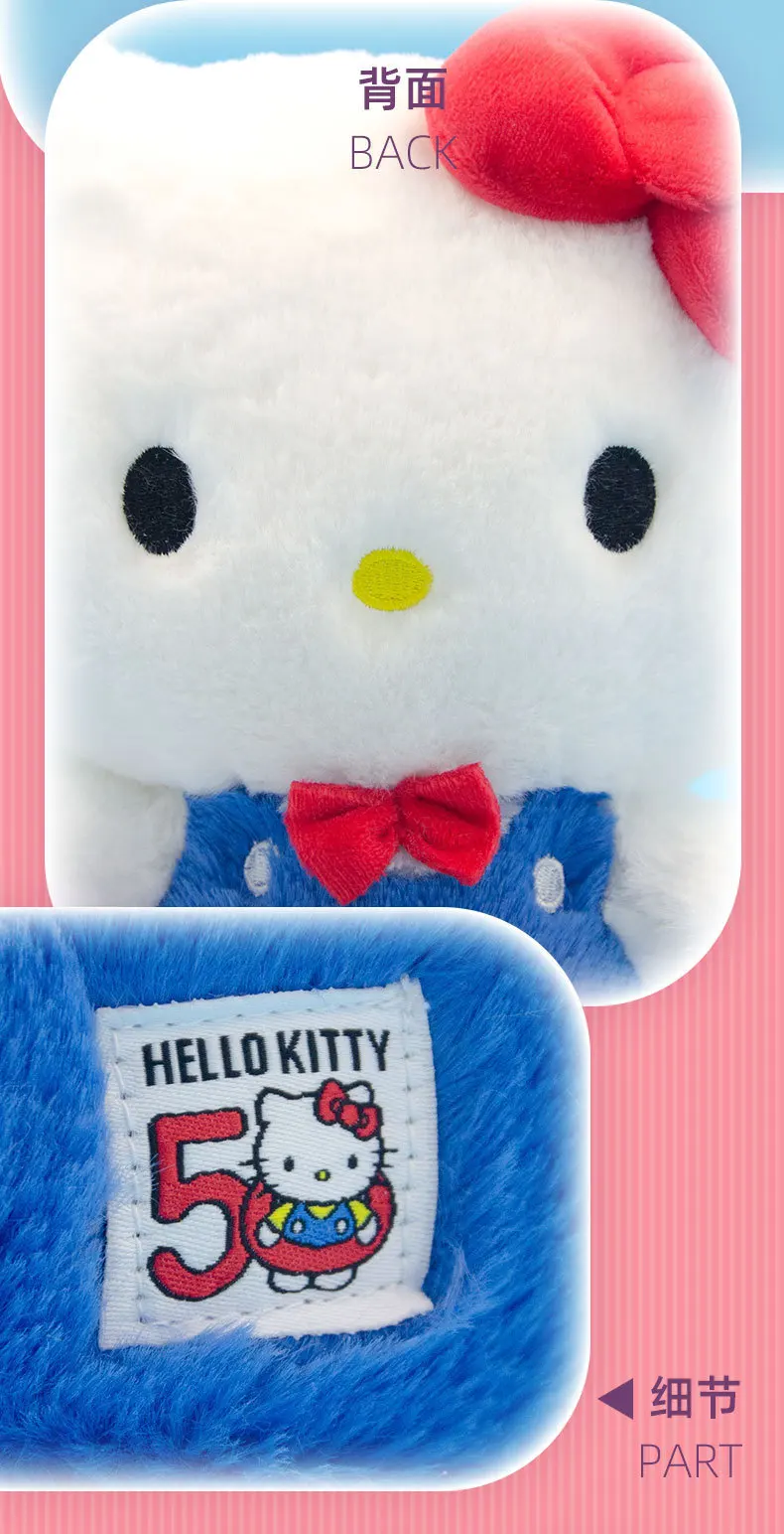 100% Genuine New Sanrio Hello Kitty Plush Toy 50th Anniversary Kuromi Melody Stuffed Dolls Children Birthday Christmas Gift