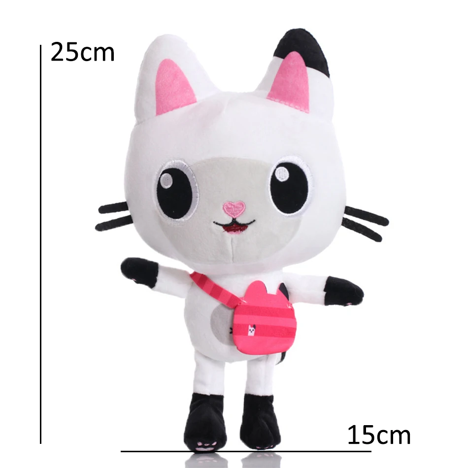 25cm 8Pcs Kawaii Gabby doll house plush toy cartoon stuffed animal mermaid cat mermaid plush doll children's Christmas gift