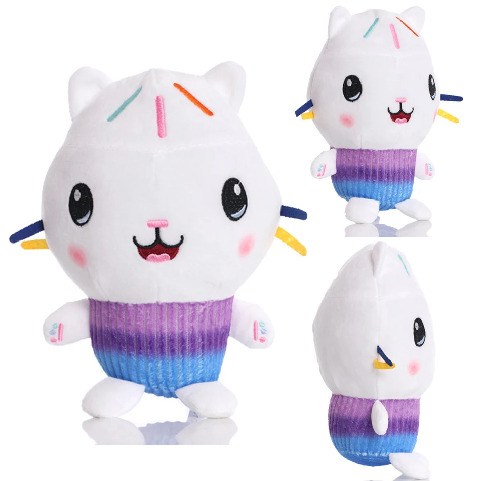 25cm 8Pcs Kawaii Gabby doll house plush toy cartoon stuffed animal mermaid cat mermaid plush doll children's Christmas gift