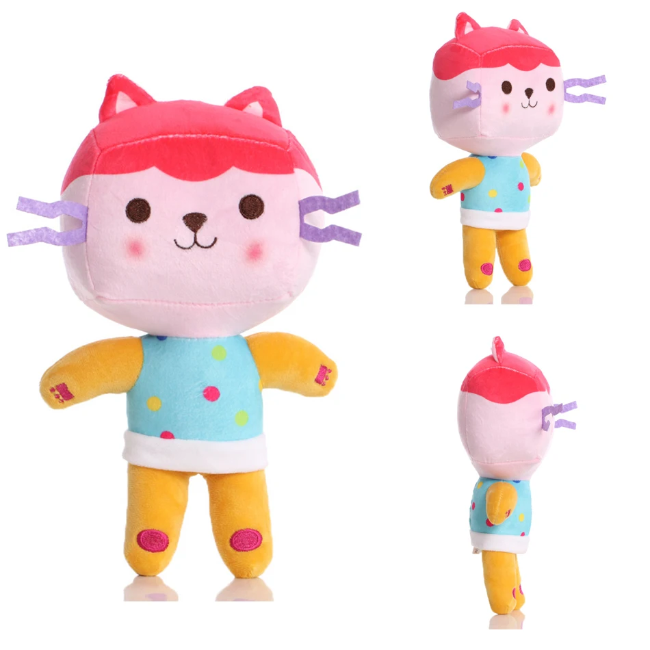 25cm 8Pcs Kawaii Gabby doll house plush toy cartoon stuffed animal mermaid cat mermaid plush doll children's Christmas gift