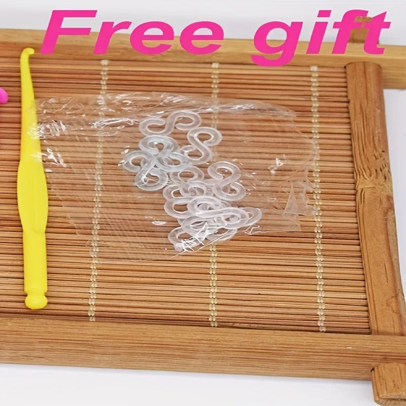 200pcs Rubber Loom Bands DIY Bracelets Wristband Silicone Rubber Hairbands Craft Kit Toys Birthday Christmas Gift Party Supplies