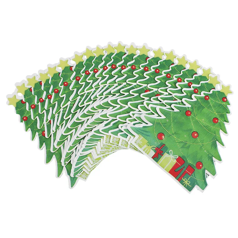 20-100Pcs Christmas Disposable Paper Napkins Cute Snowman Tissues 2025 Christmas Party Home Table Decoration Supplies New Year