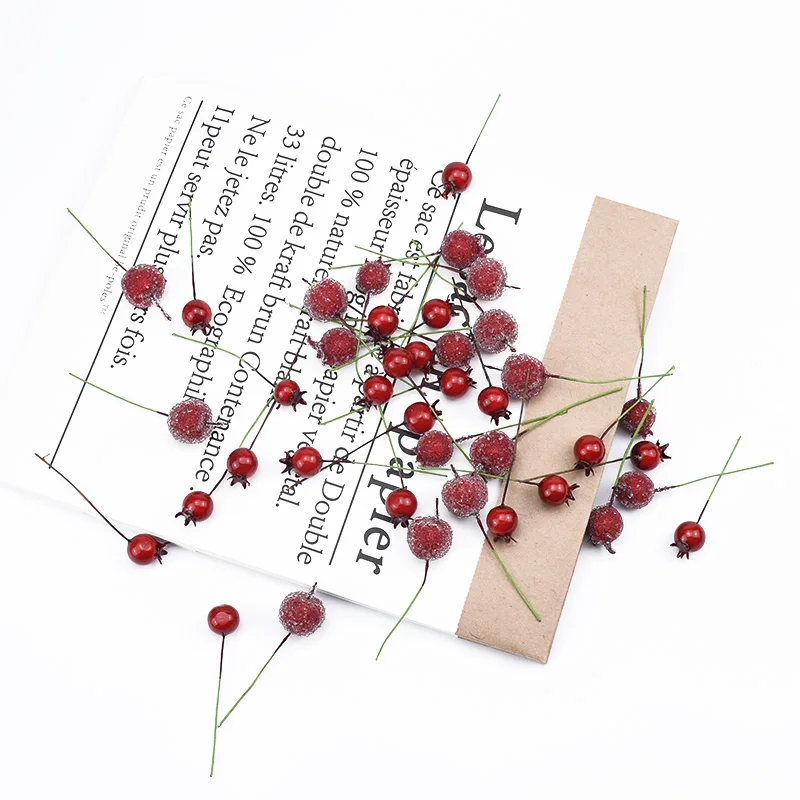 50/100Pcs Christmas Party Decoration Pomegranate Fruit Home Wedding Bridal Accessory Decorative Flowers Wreath Artificial Plants