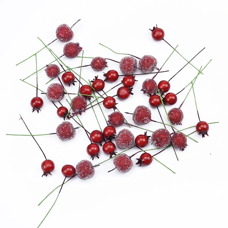 50/100Pcs Christmas Party Decoration Pomegranate Fruit Home Wedding Bridal Accessory Decorative Flowers Wreath Artificial Plants
