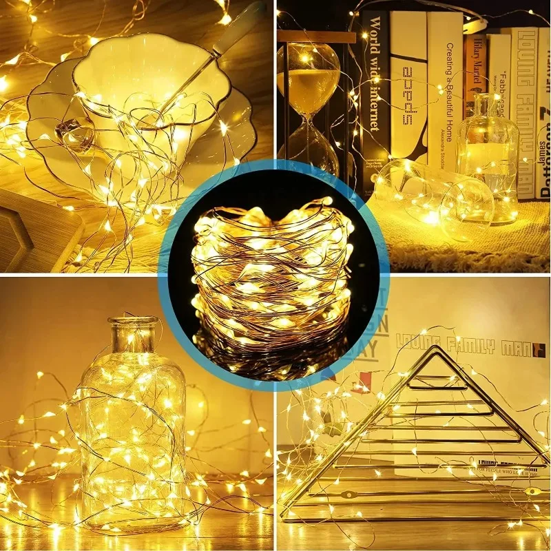 50-300LED Fairy Light Battery Operated, with Remote ,8mode Waterproof Christmas Decorative Light String Birthday, Party, Holiday