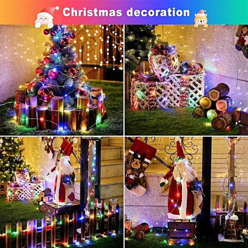 50-300LED Fairy Light Battery Operated, with Remote ,8mode Waterproof Christmas Decorative Light String Birthday, Party, Holiday
