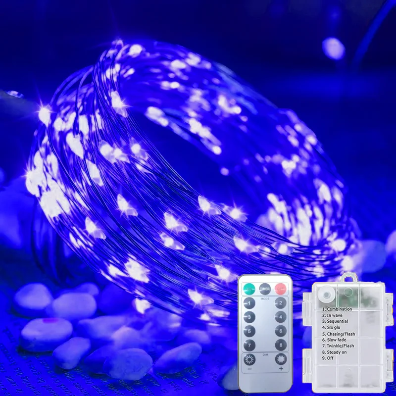 50-300LED Fairy Light Battery Operated, with Remote ,8mode Waterproof Christmas Decorative Light String Birthday, Party, Holiday