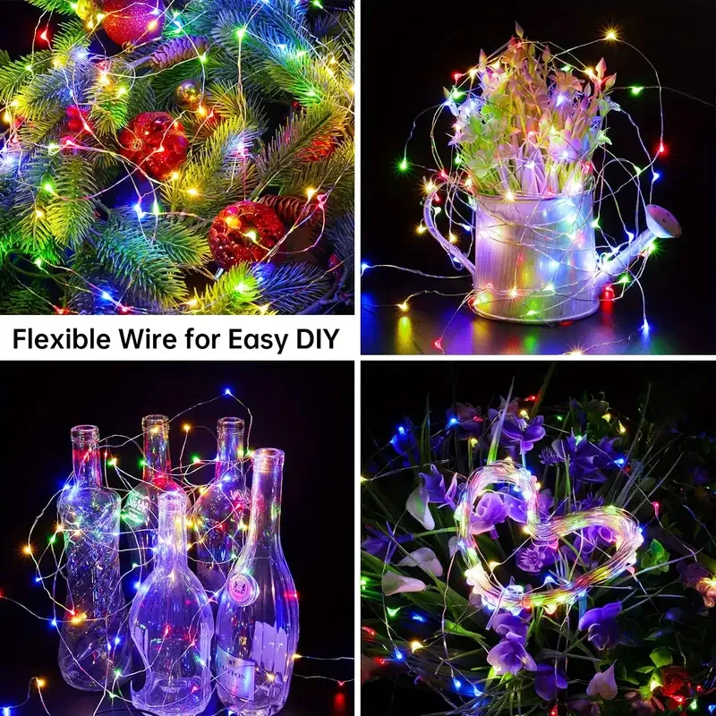50-300LED Fairy Light Battery Operated, with Remote ,8mode Waterproof Christmas Decorative Light String Birthday, Party, Holiday