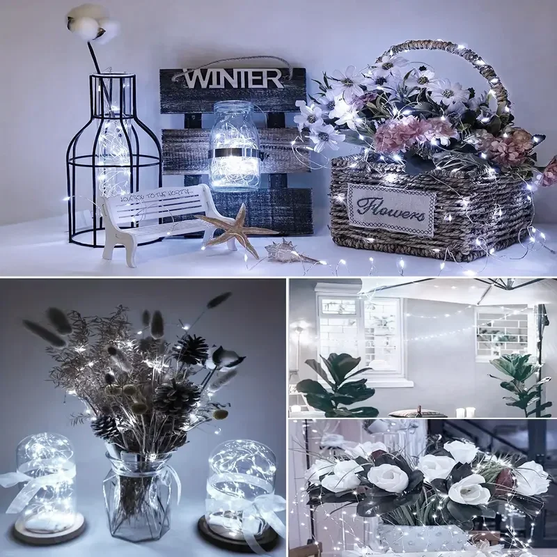50-300LED Fairy Light Battery Operated, with Remote ,8mode Waterproof Christmas Decorative Light String Birthday, Party, Holiday