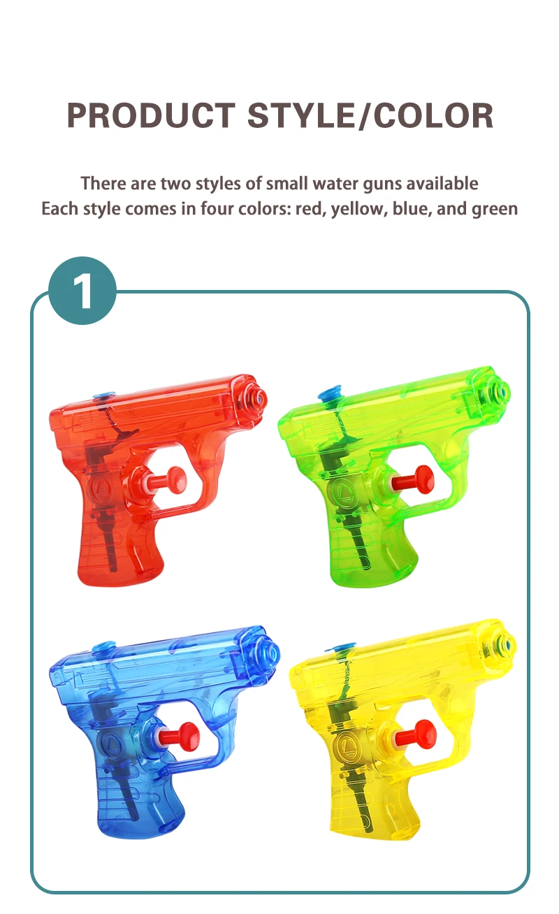 4 Random-Children's Toy Water Gun, Beach Toy, Bath Toy, Parent-Child Interactive Toy Water Gun-Christmas-Birthday Gift