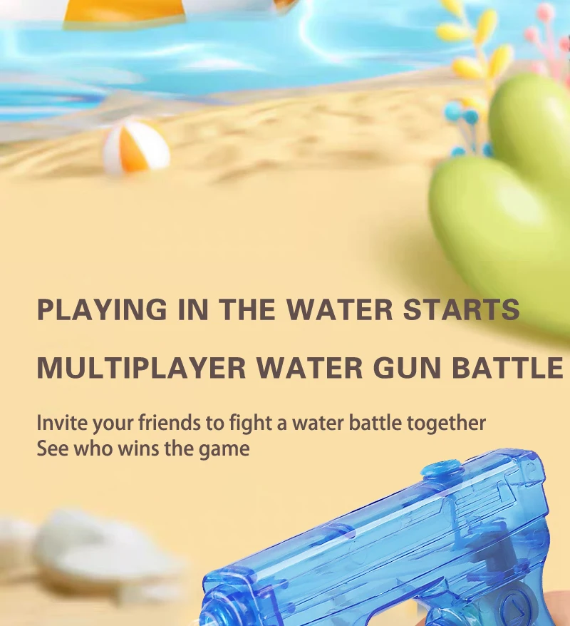 4 Random-Children's Toy Water Gun, Beach Toy, Bath Toy, Parent-Child Interactive Toy Water Gun-Christmas-Birthday Gift