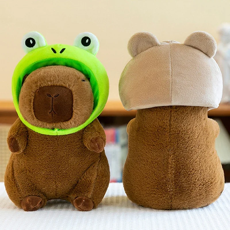 25cm Series Capybara Plush Simulation Capibara Anime Fluffty Toy Cute Doll Stuffed Animals Soft Doll Plush Christmas Gifts