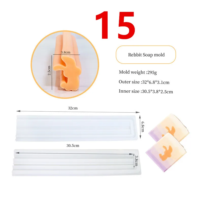 Christmas Tree Elk Beard Tube Column Silicone Candle Soap Mold DIY Embed Soap Making Supplies Silicone Mold Soap