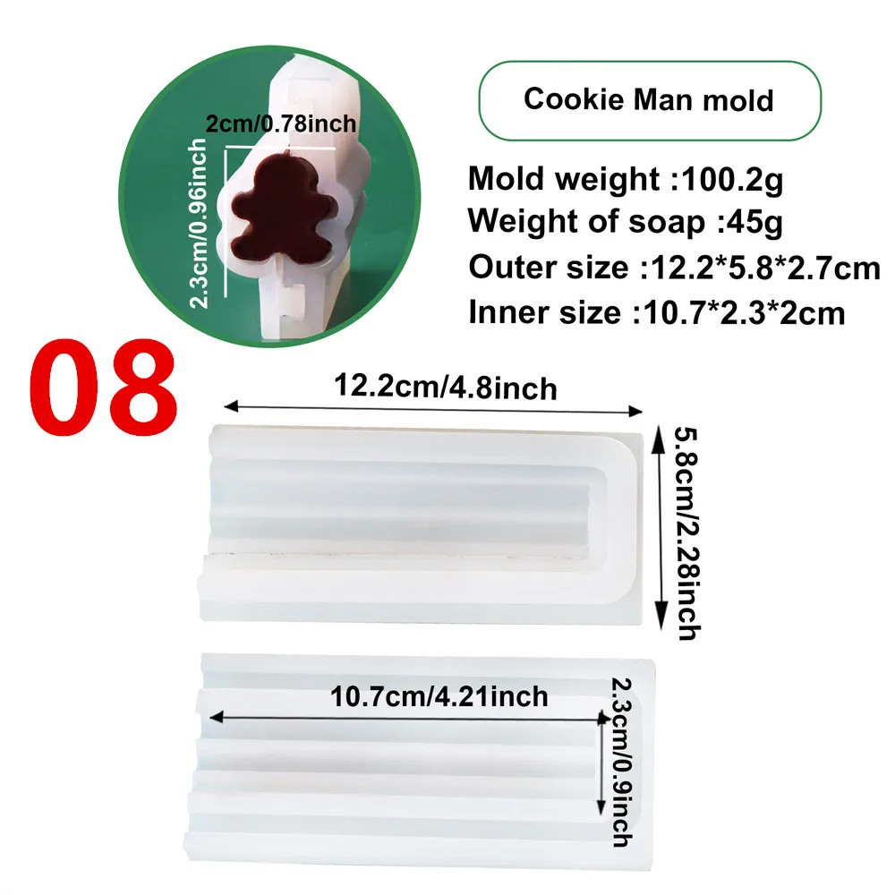Christmas Tree Elk Beard Tube Column Silicone Candle Soap Mold DIY Embed Soap Making Supplies Silicone Mold Soap