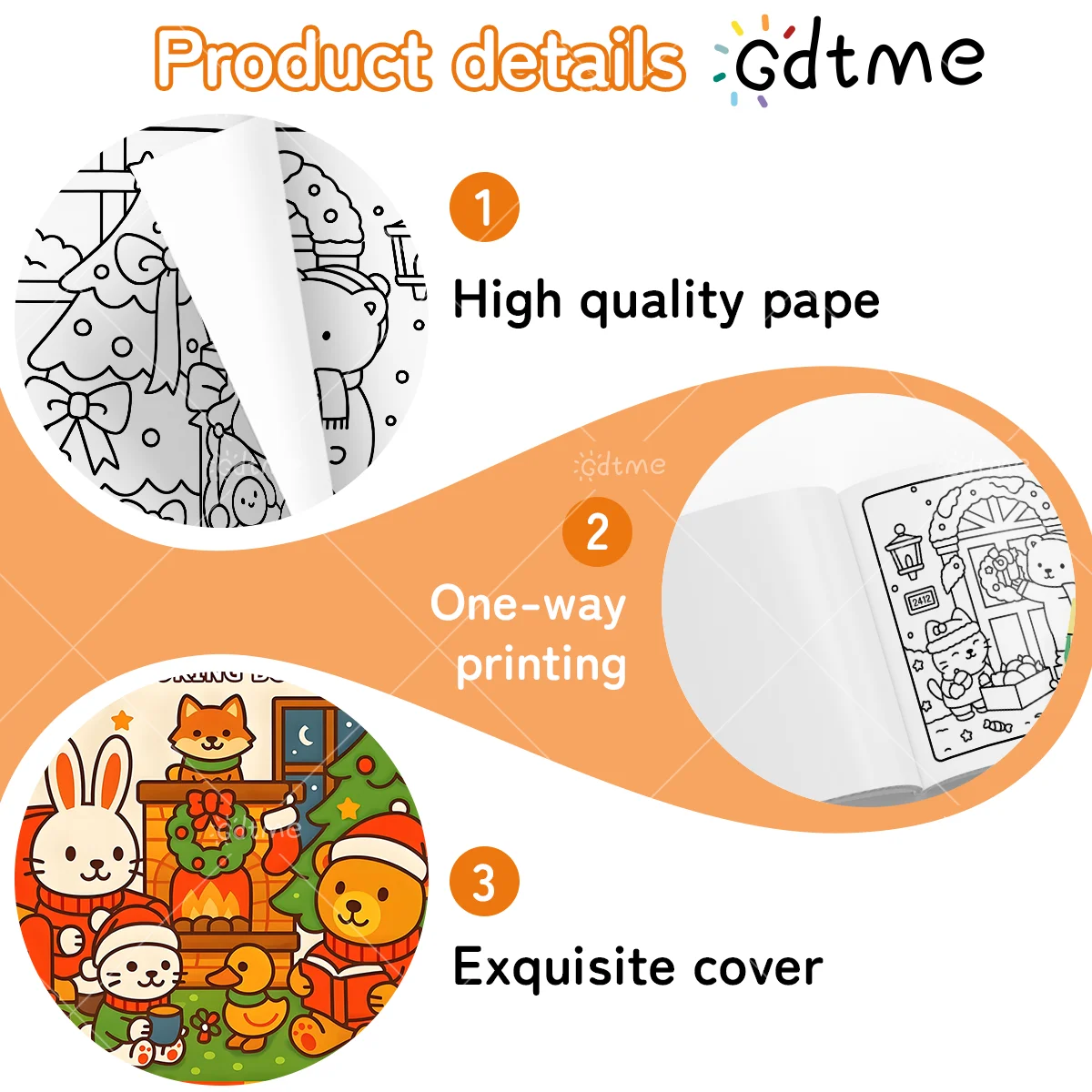 COZY CHRISTMAS Coloring Book -Thick Paper for Adults Teens - Stress Relief Creative Cute Drawing Book DIY Gift Idea