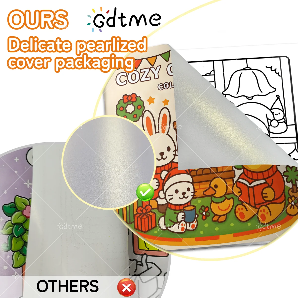 COZY CHRISTMAS Coloring Book -Thick Paper for Adults Teens - Stress Relief Creative Cute Drawing Book DIY Gift Idea